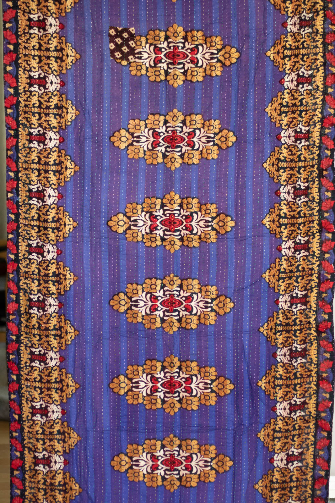 Even Kantha Throw