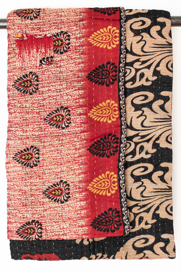 Kantha Throw Bed Quilt