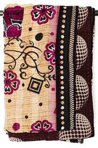 Kantha Throw Bed Quilt