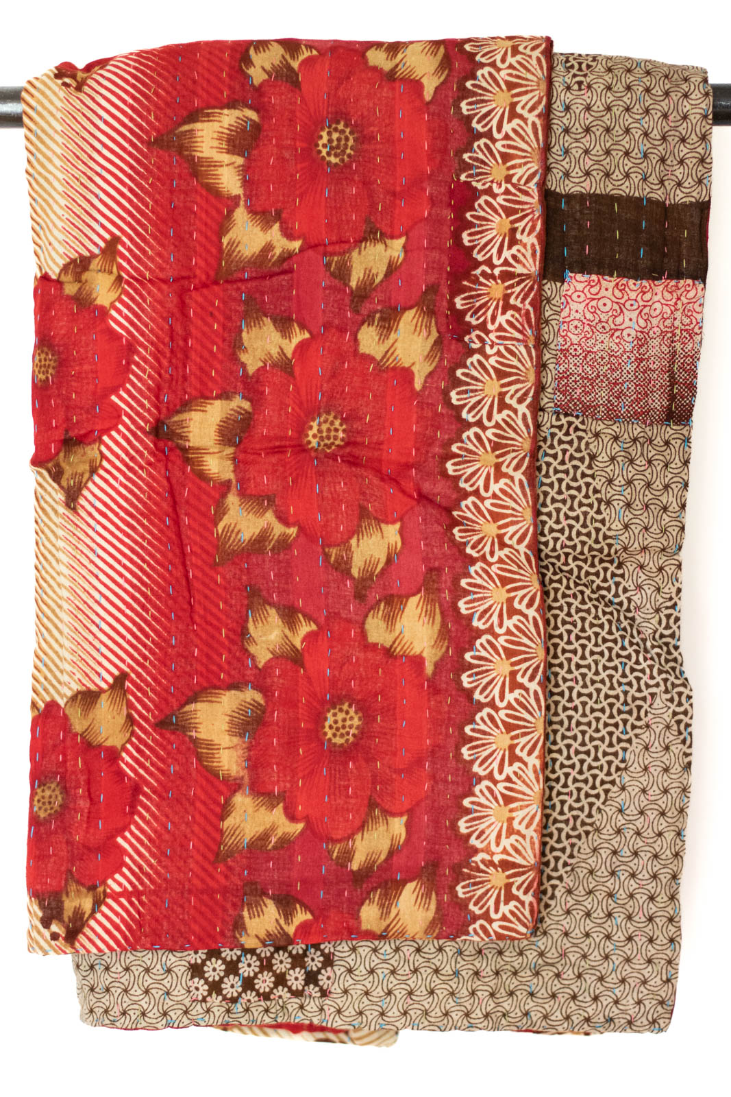 Kantha Throw Bed Quilt