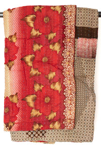 Kantha Throw Bed Quilt