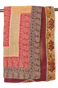 Kantha Throw Bed Quilt