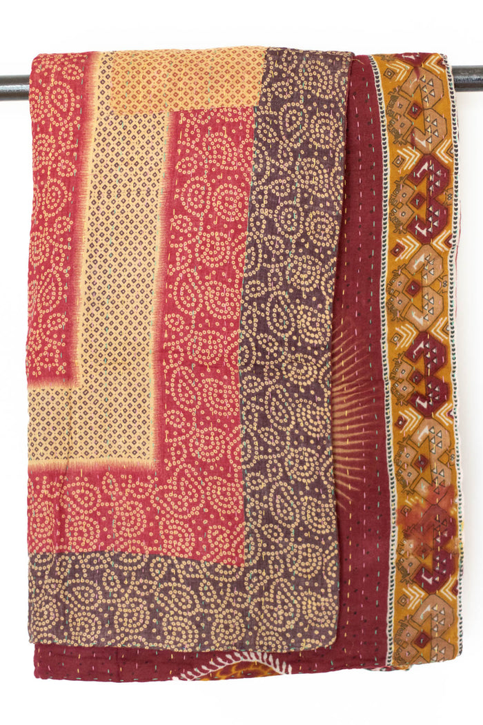 Kantha Throw Bed Quilt