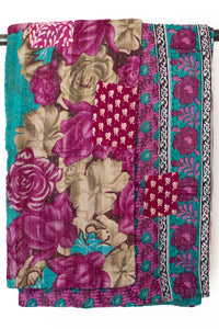 Kantha Throw Bed Quilt