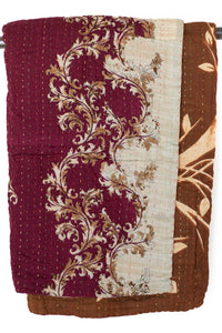 Kantha Throw Bed Quilt