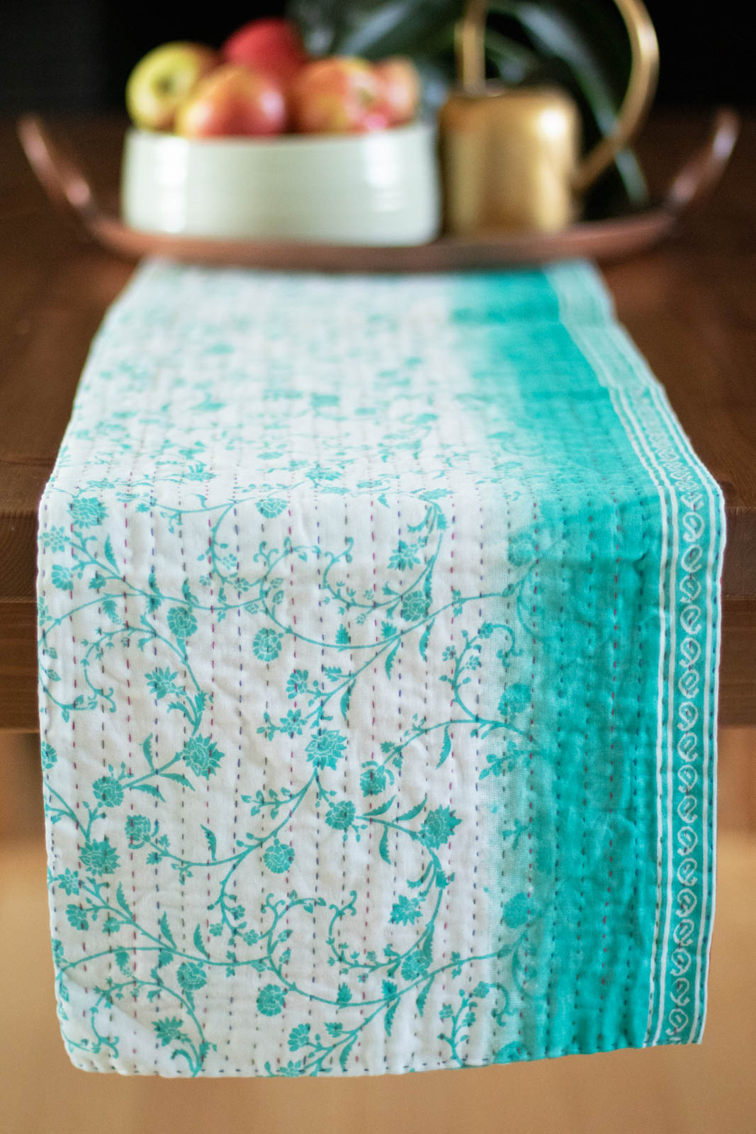 Kantha Table Runner Cotton A2