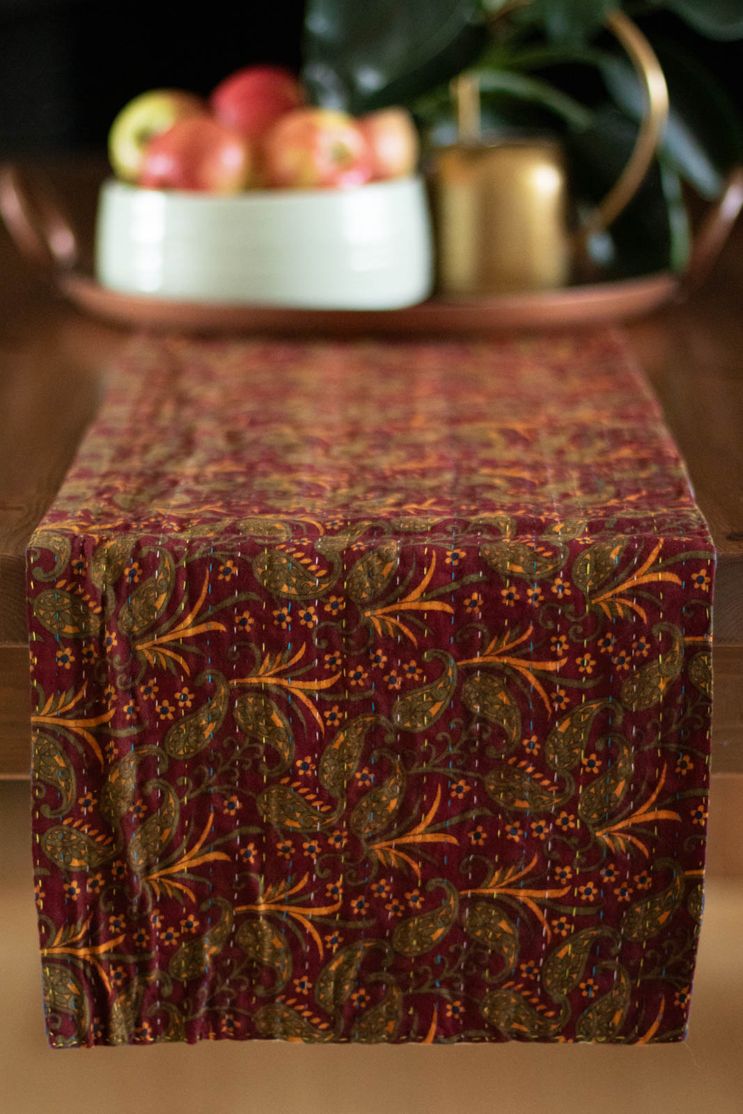 Kantha Table Runner Cotton F5