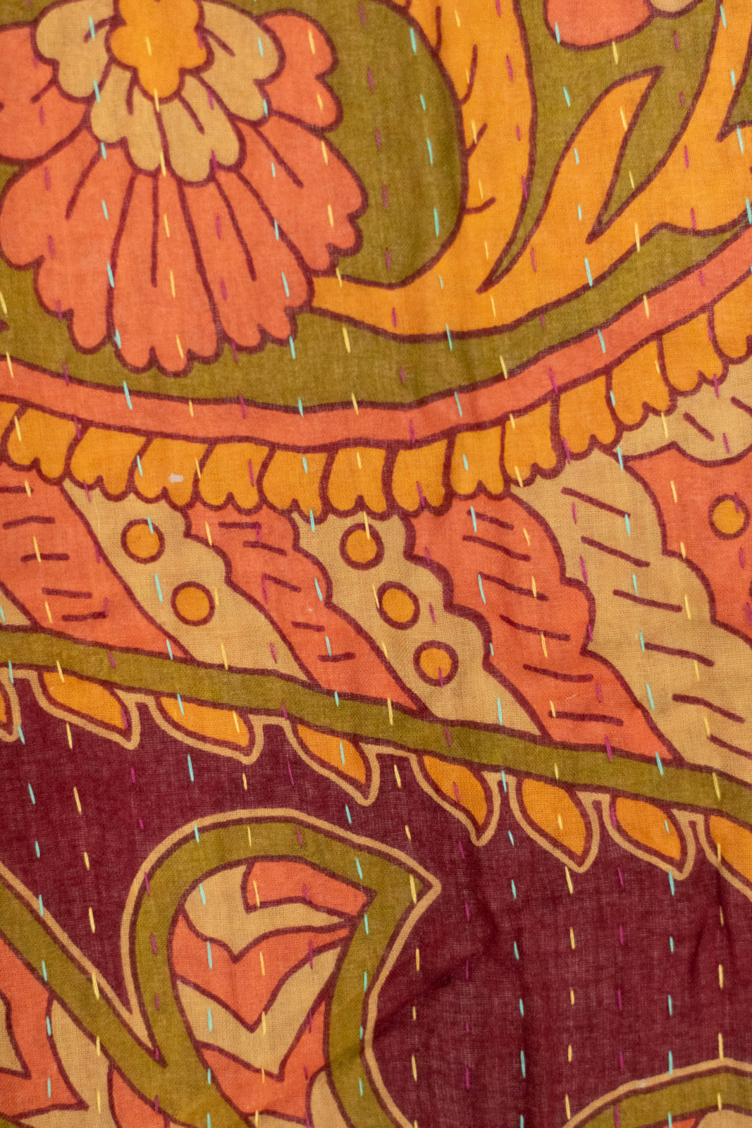 Autumn No. 1 Kantha Large Throw