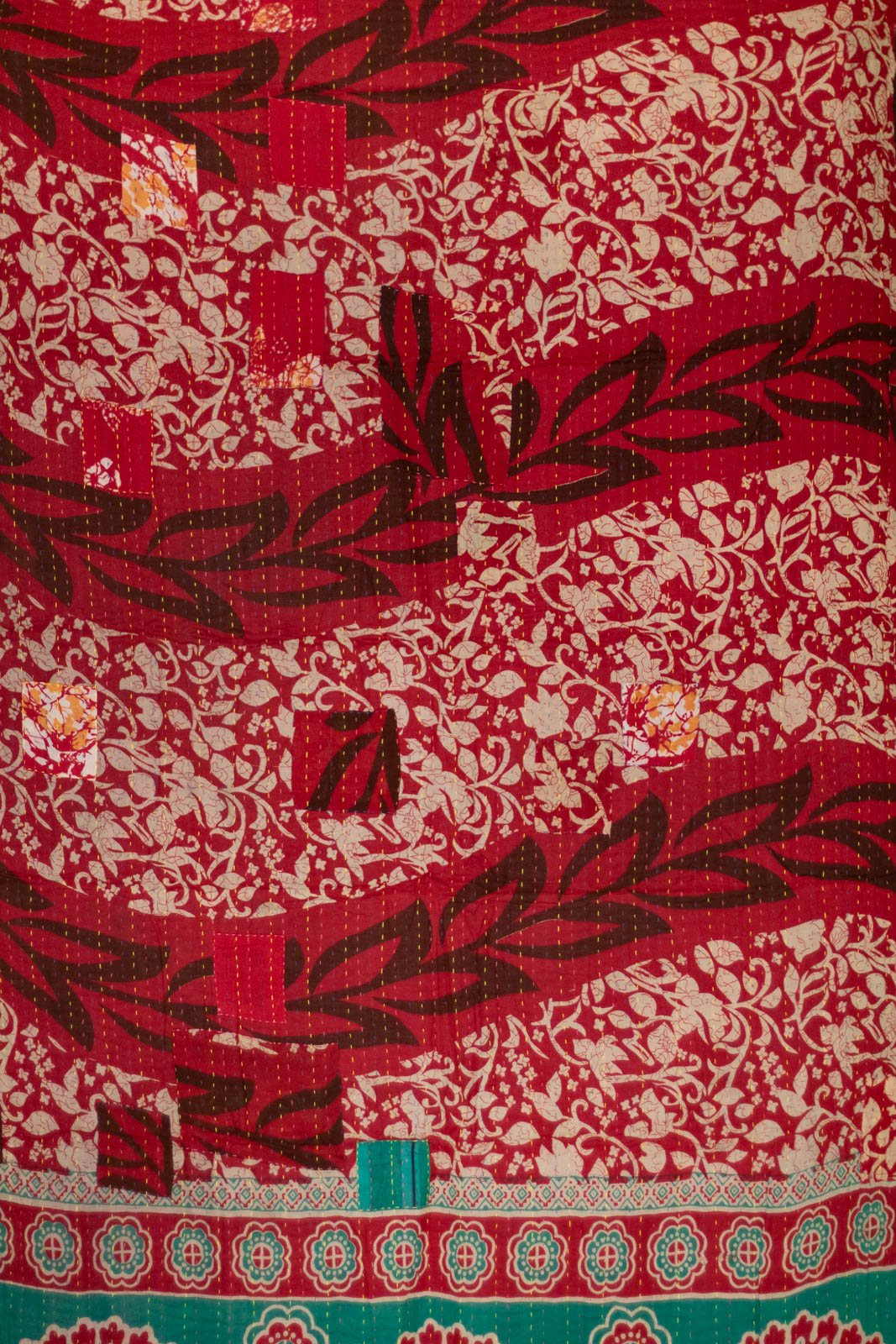 St Nick Holiday Kantha Throw