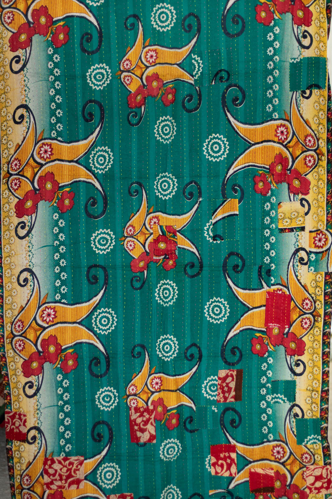St Nick Holiday Kantha Throw