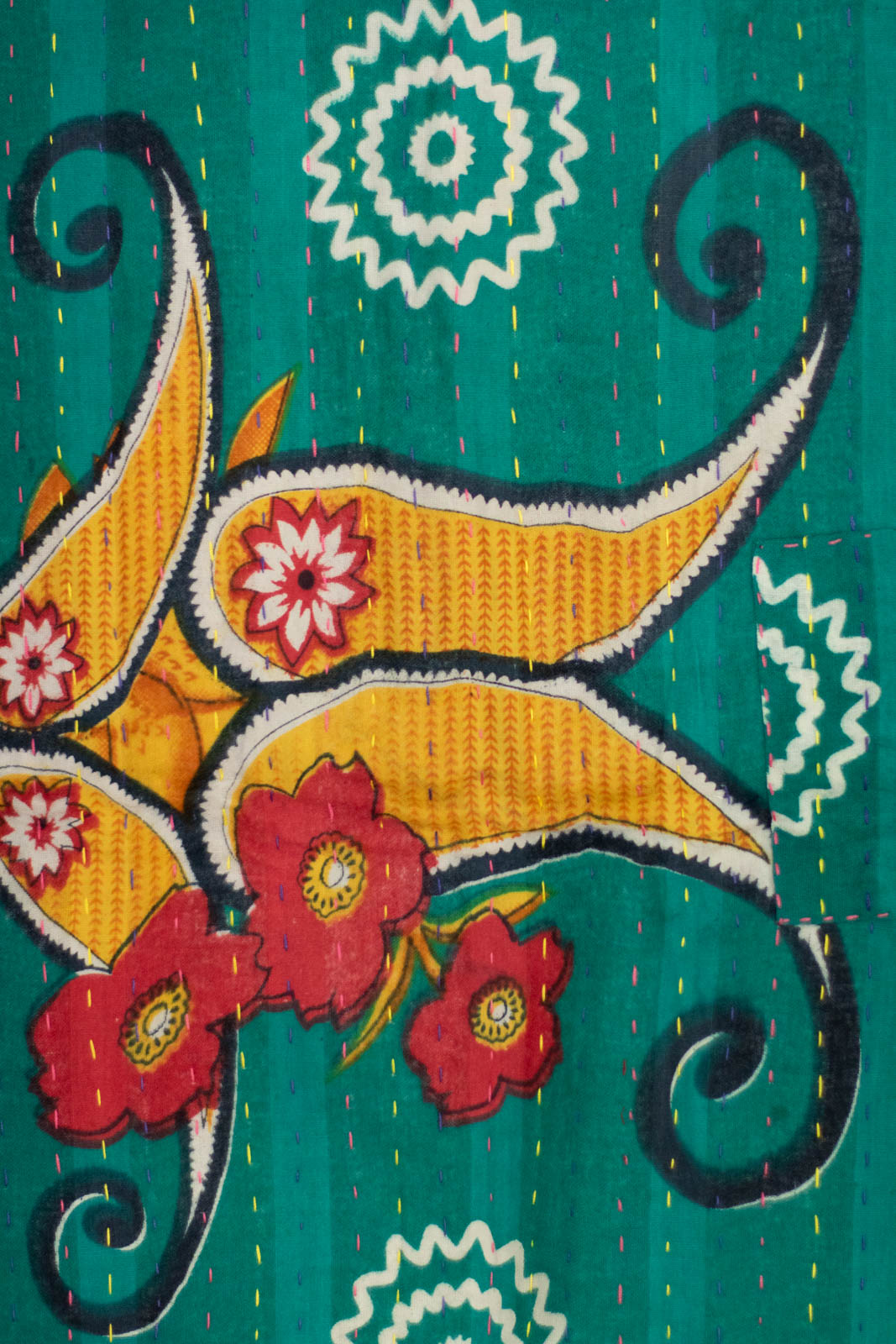 St Nick Holiday Kantha Throw