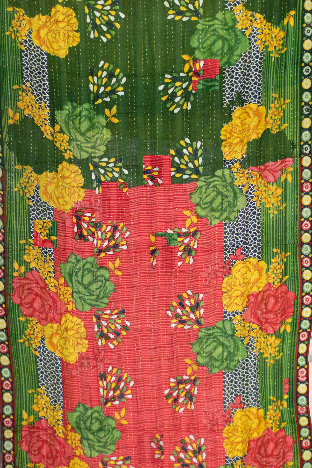 Santa Holiday Kantha Throw