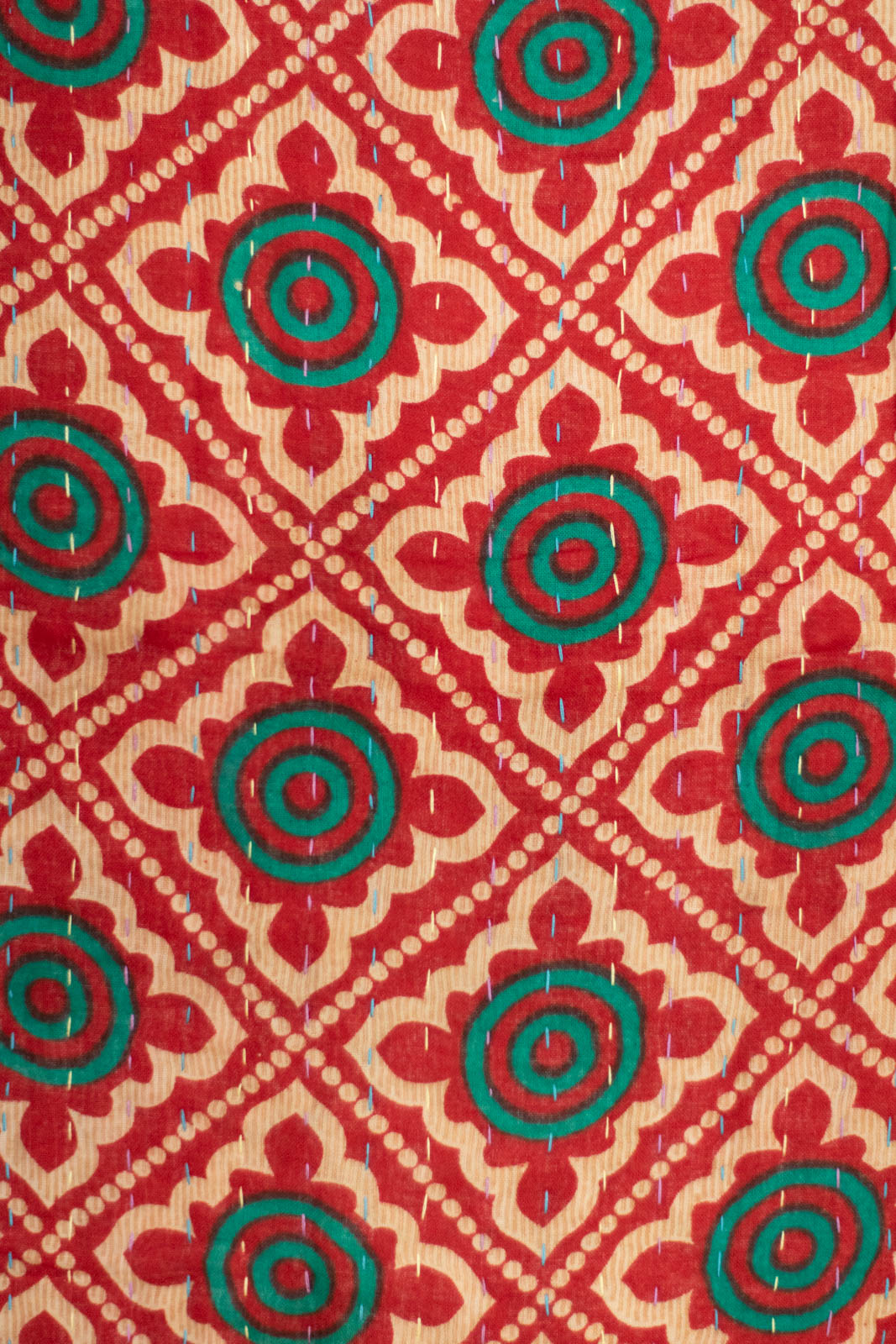 Reindeer Holiday Kantha Throw
