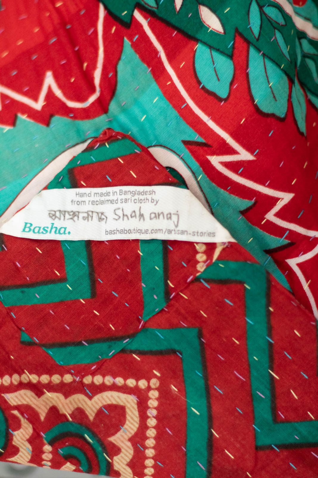 Reindeer Holiday Kantha Throw