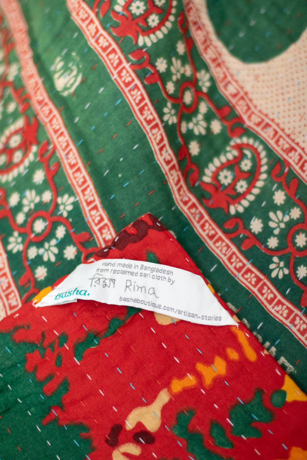 Present Holiday Kantha Throw