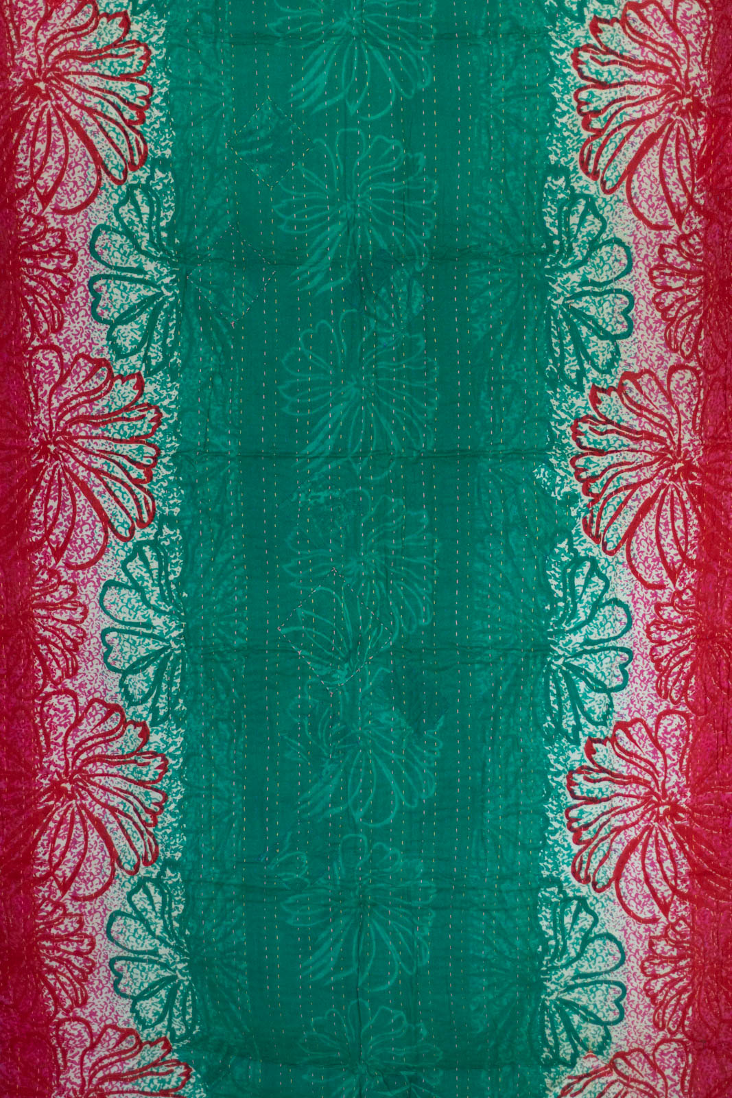 Prancer Holiday Kantha Throw