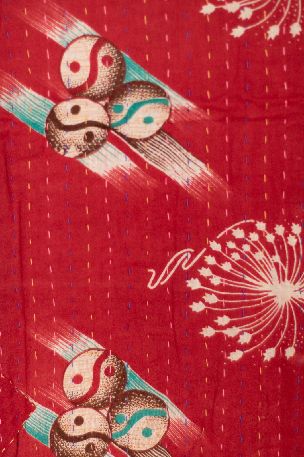 Prancer Holiday Kantha Throw