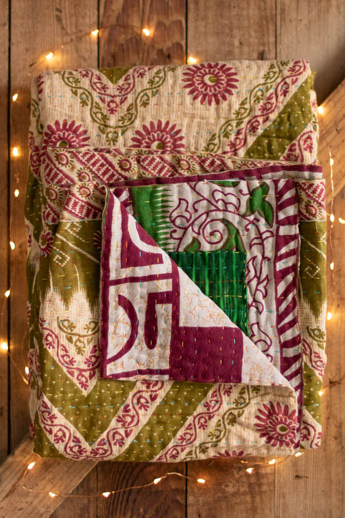 Kantha Holiday Throw