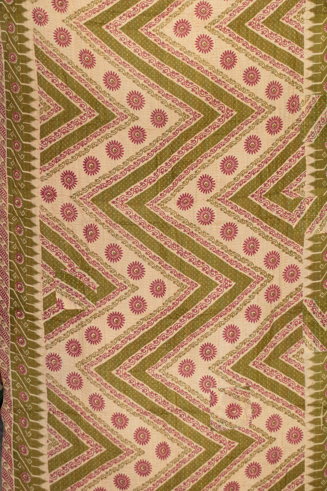 Merry Holiday Kantha Throw
