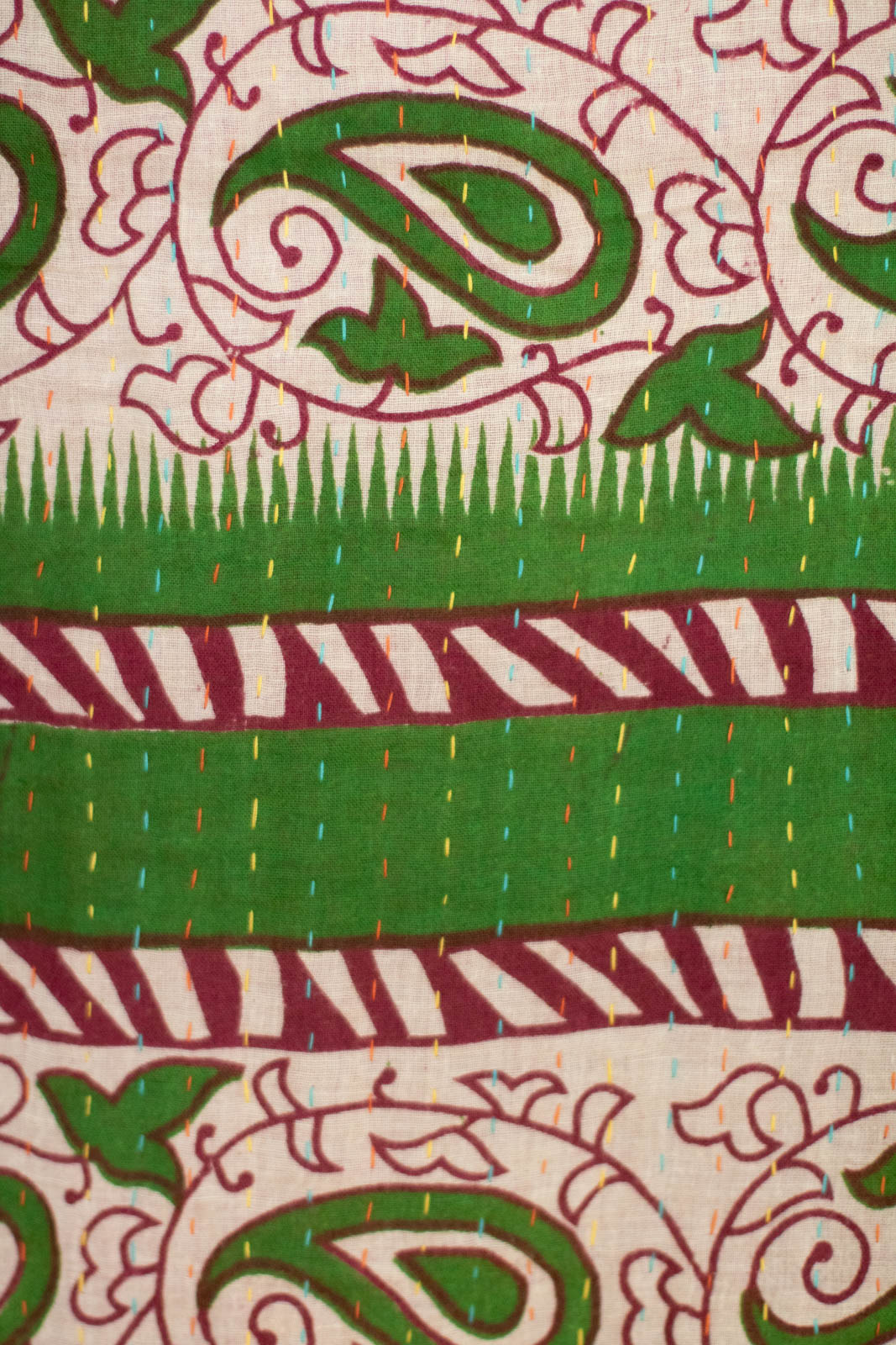 Merry Holiday Kantha Throw