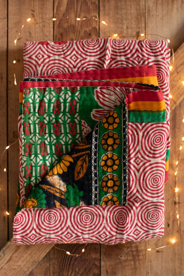 Kantha Holiday Throw
