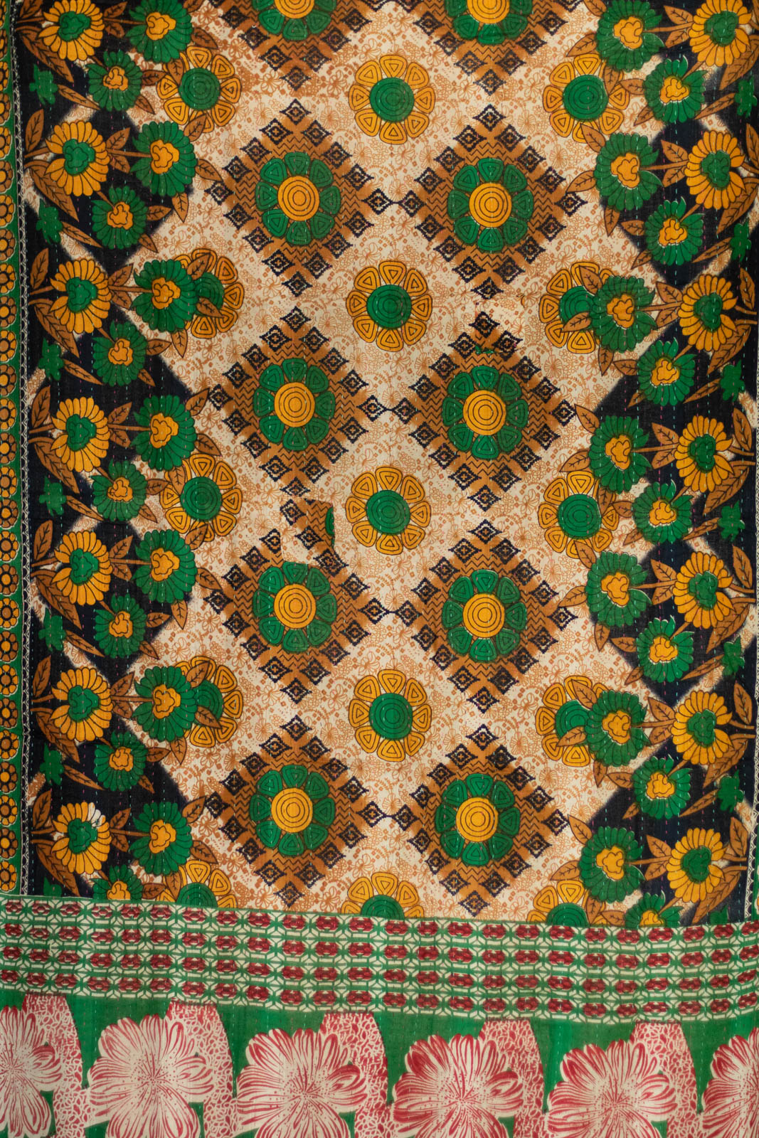 Glad Tidings Holiday Kantha Throw