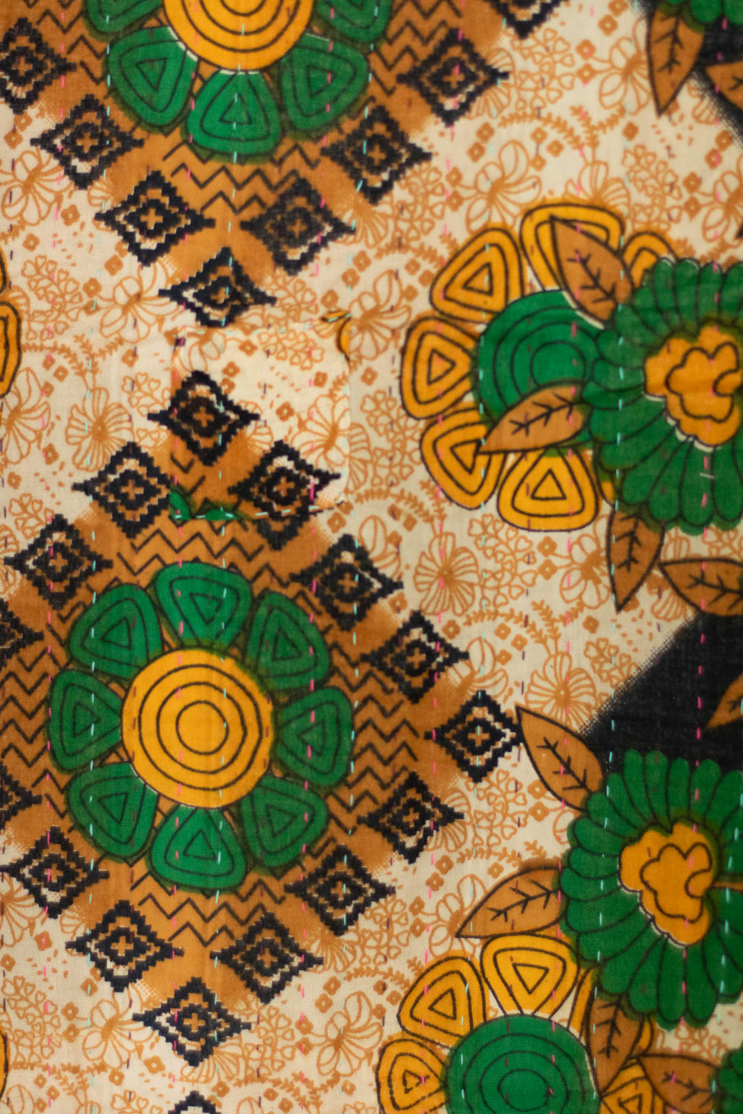 Glad Tidings Holiday Kantha Throw