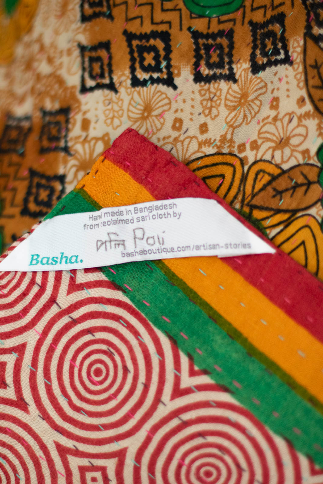 Glad Tidings Holiday Kantha Throw