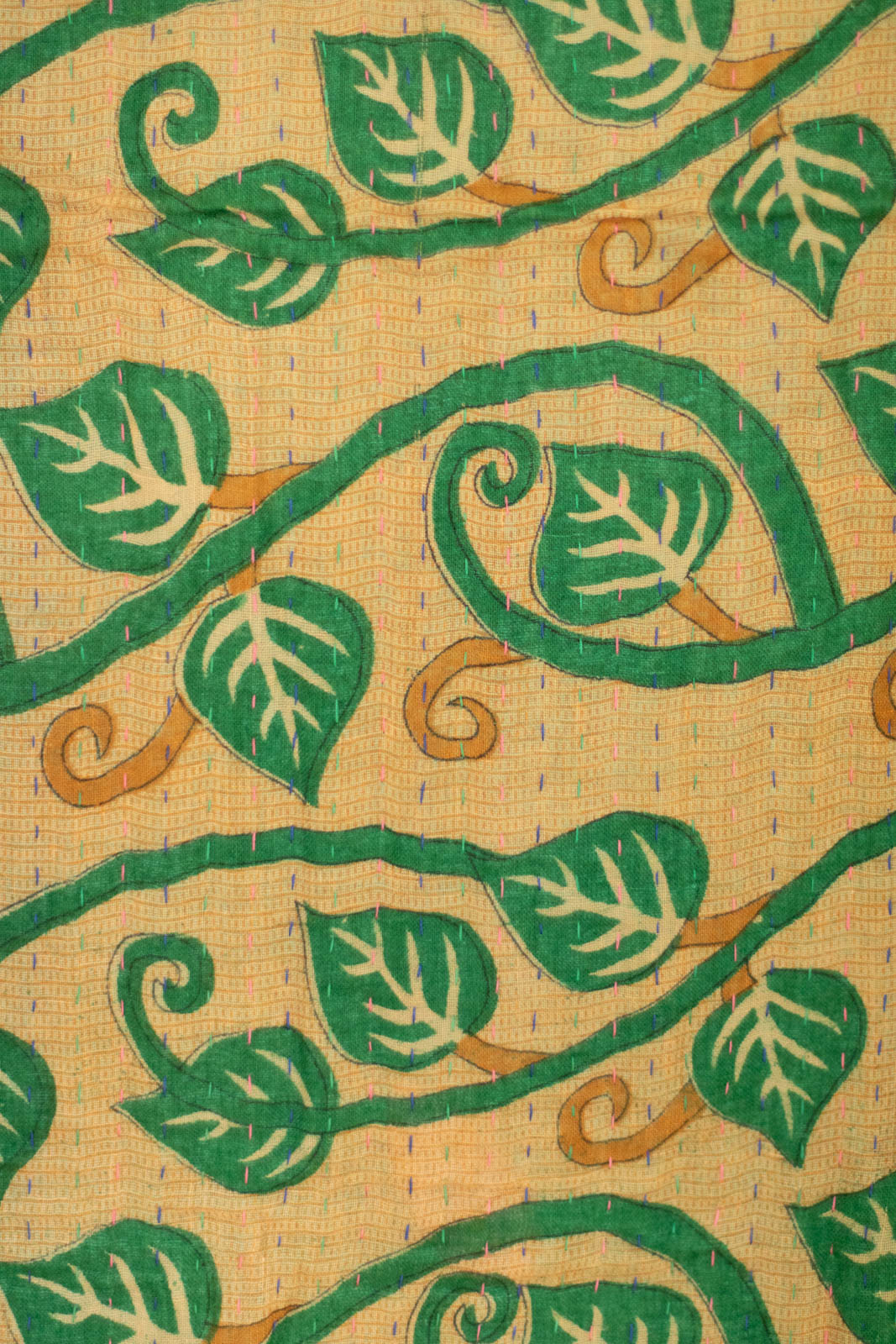 Gingerbread Holiday Kantha Throw