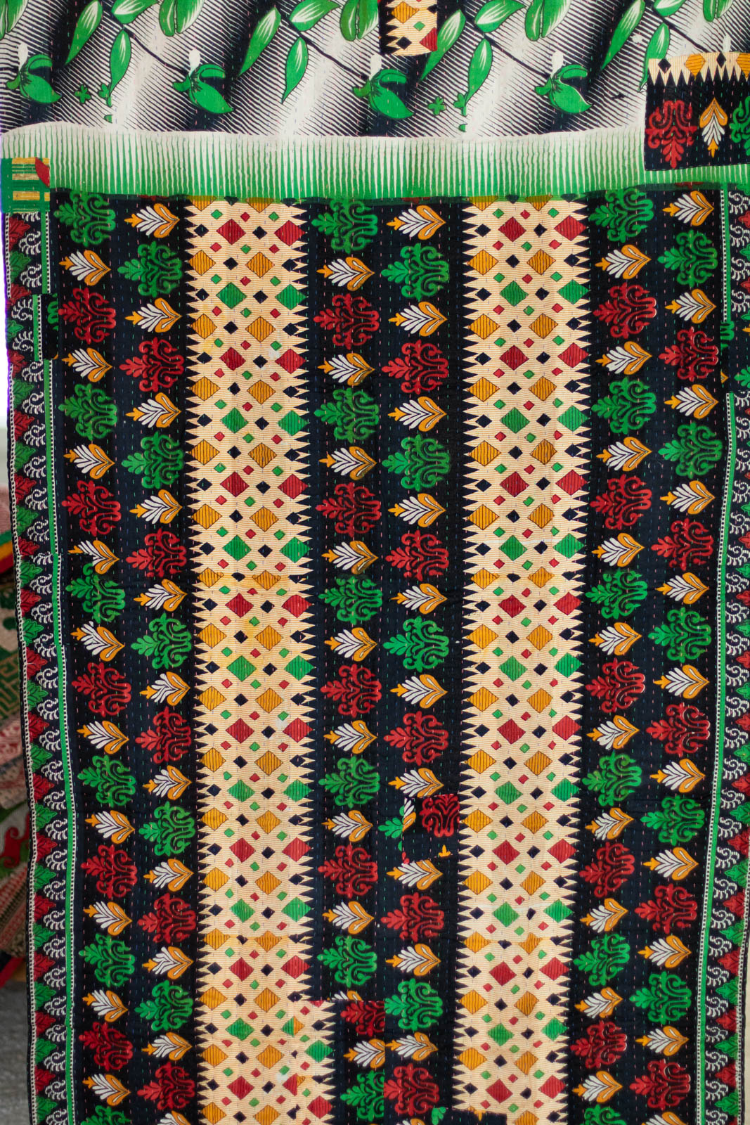 Gingerbread Holiday Kantha Throw