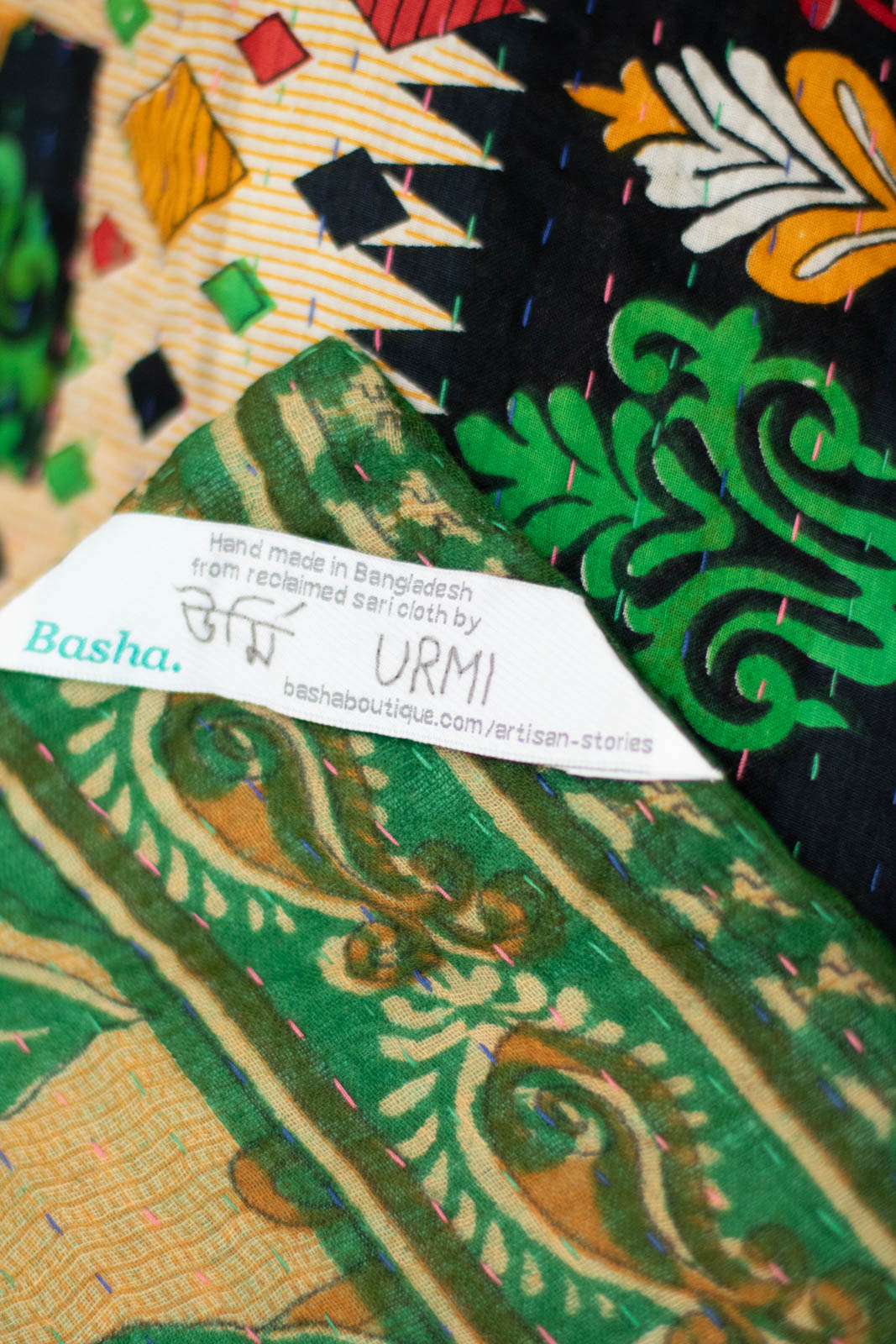 Gingerbread Holiday Kantha Throw