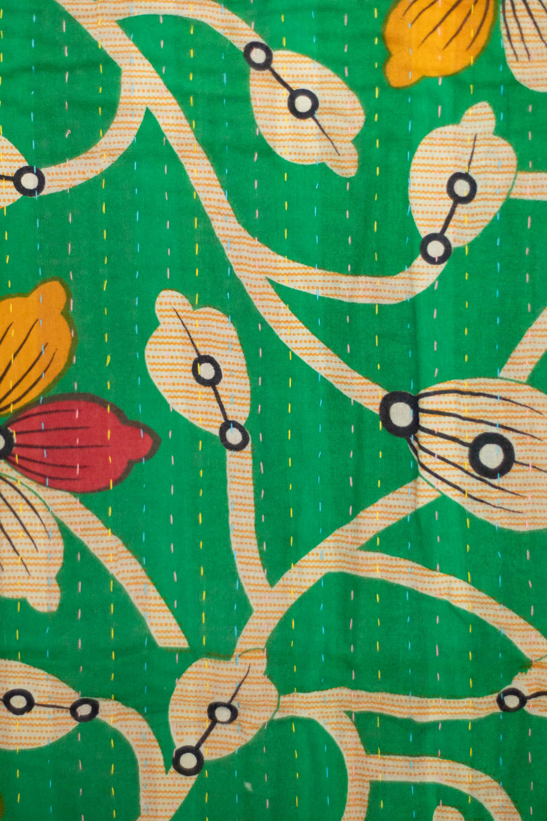 Yule Holiday Kantha Throw