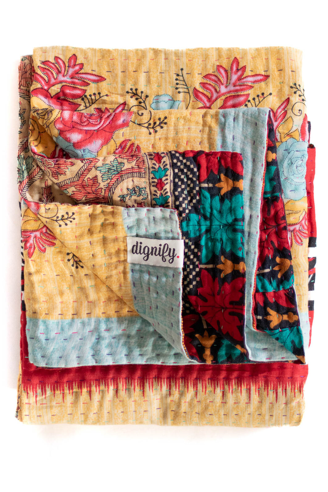 Cotton Kantha Throw Blankets Our Classic, Bestseller — dignify