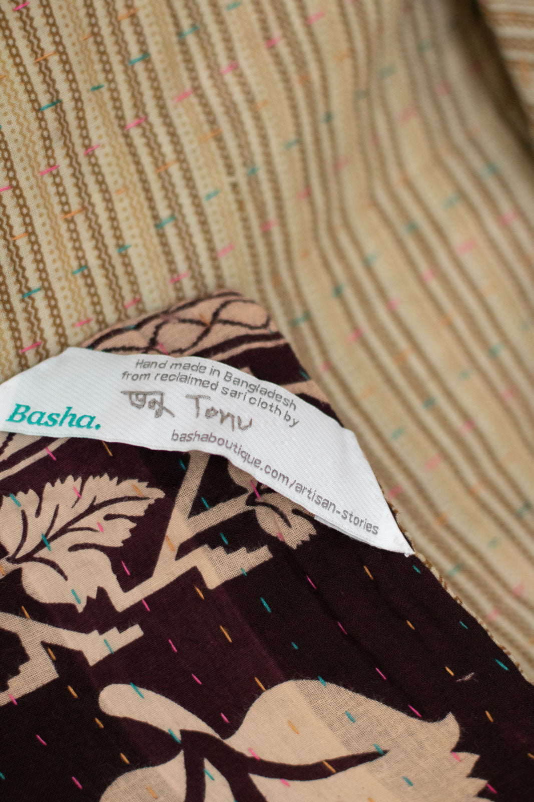 Story No. 5 Kantha Large Throw