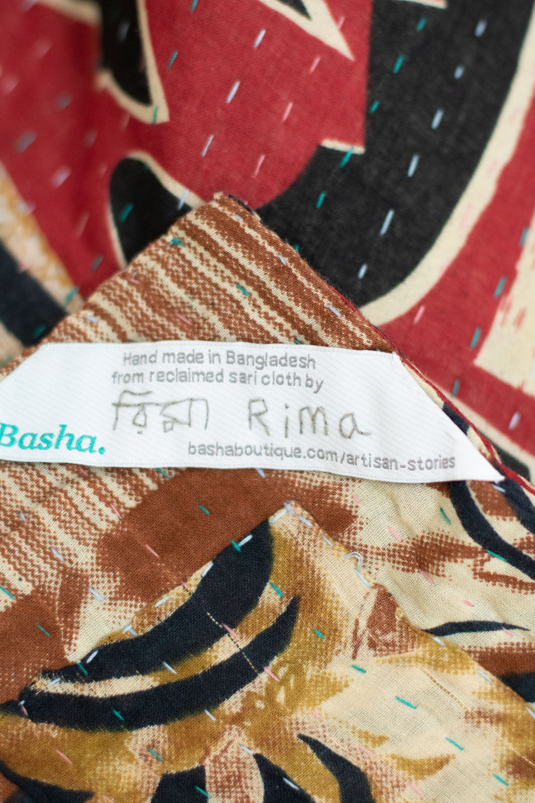 Story No. 2 Kantha Large Throw