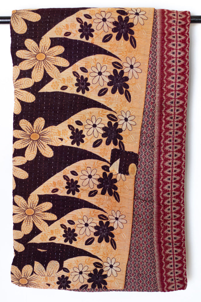 Kantha Throw Bed Quilt