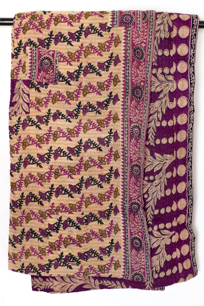 Kantha Throw Bed Quilt