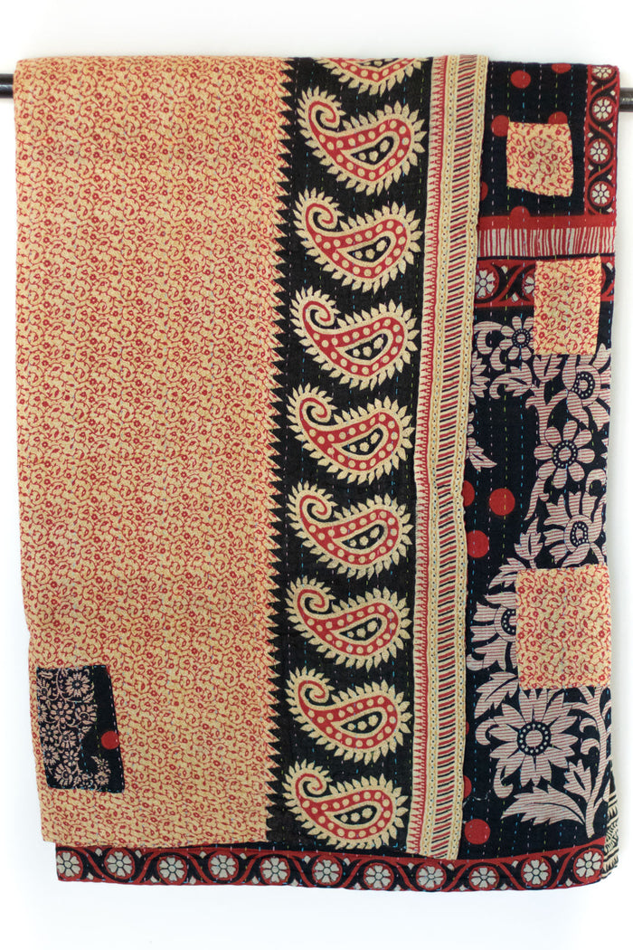 Kantha Throw Bed Quilt
