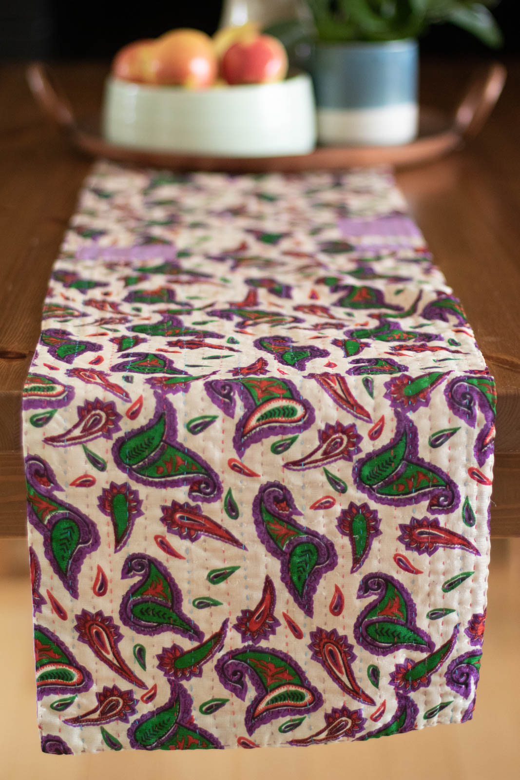 Kantha Table Runner Silk Blend G1