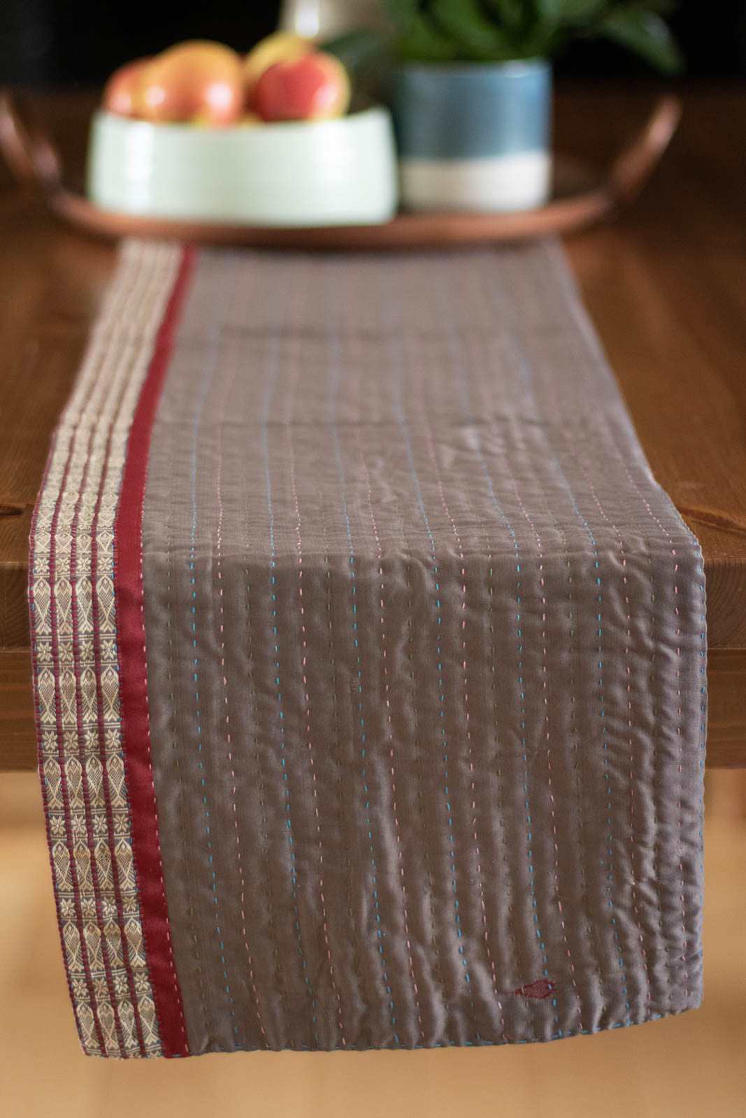 Kantha Table Runner Silk Blend G3