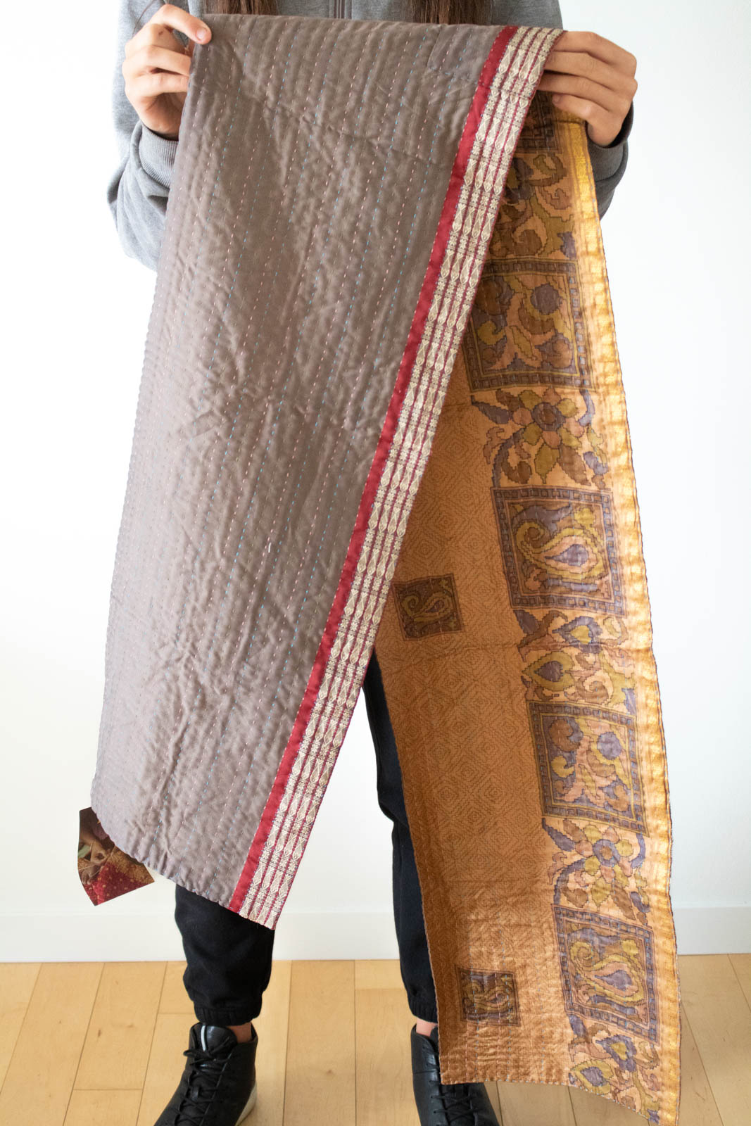 Kantha Table Runner Silk Blend G3