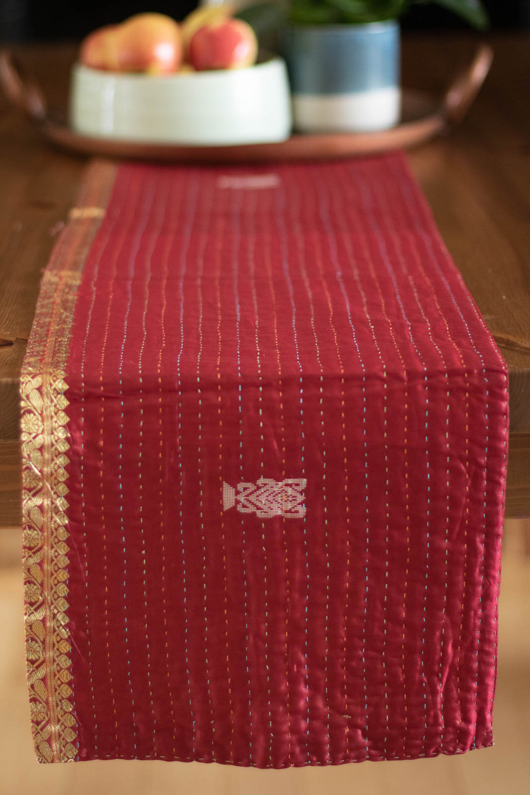 Kantha Table Runner Silk Blend G4