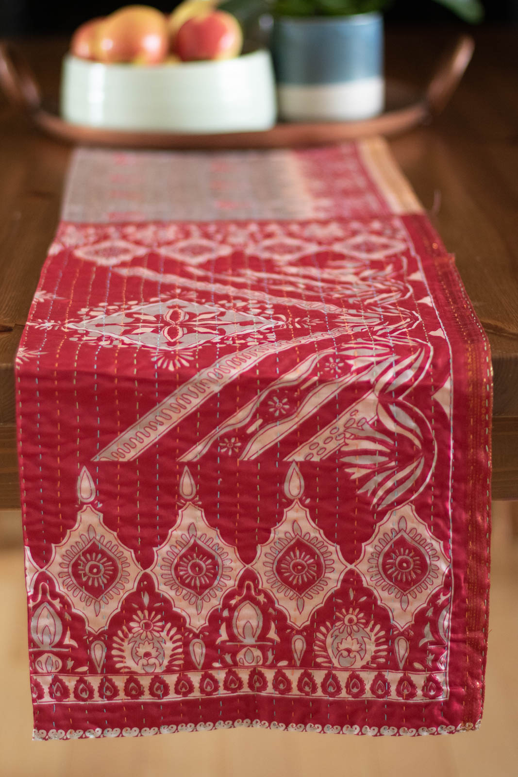 Kantha Table Runner Silk Blend G4