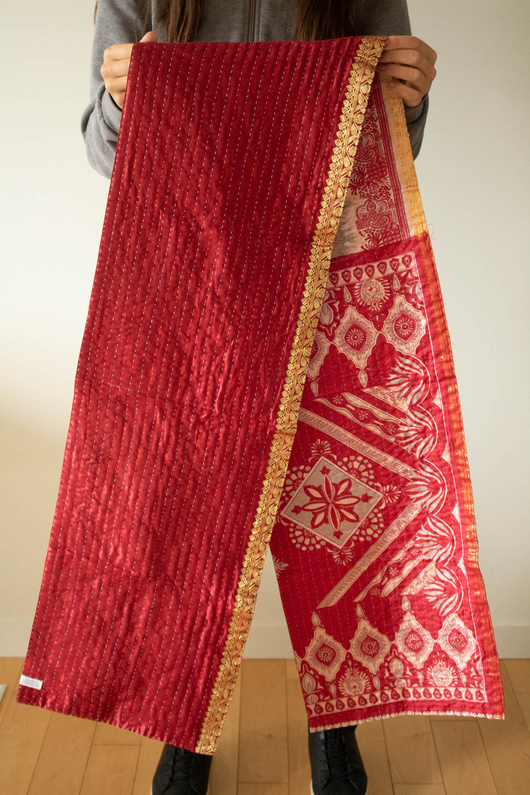 Kantha Table Runner Silk Blend G4