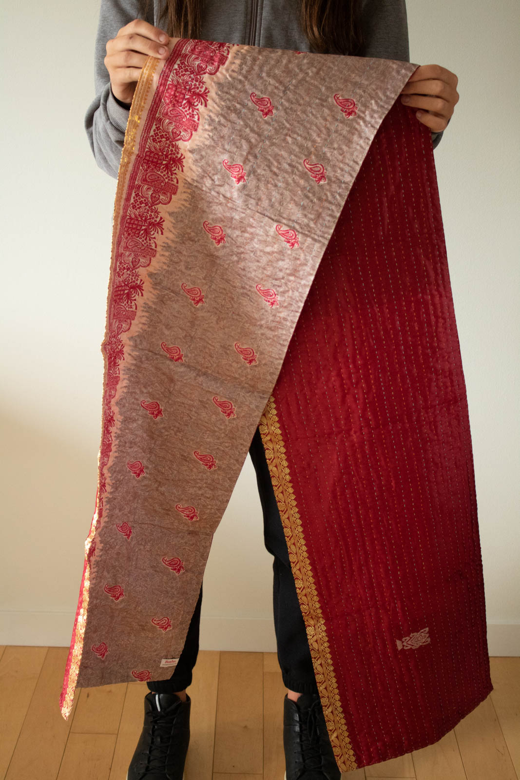 Kantha Table Runner Silk Blend G4