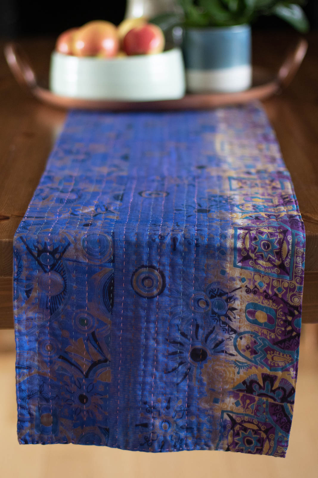 Kantha Table Runner Silk Blend G6