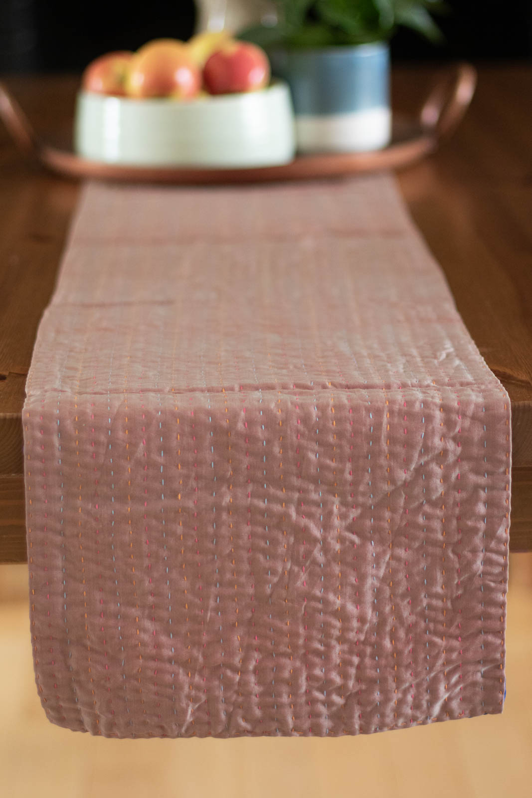 Kantha Table Runner Silk Blend E3