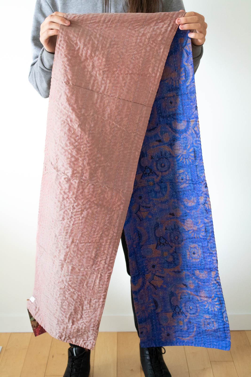 Kantha Table Runner Silk Blend E3