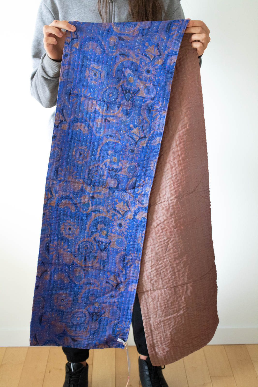 Kantha Table Runner Silk Blend E3