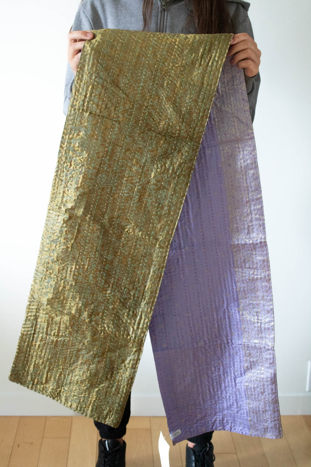 Kantha Table Runner Silk Blend E4